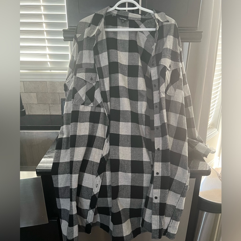 George Monochrome Plaid Shirt